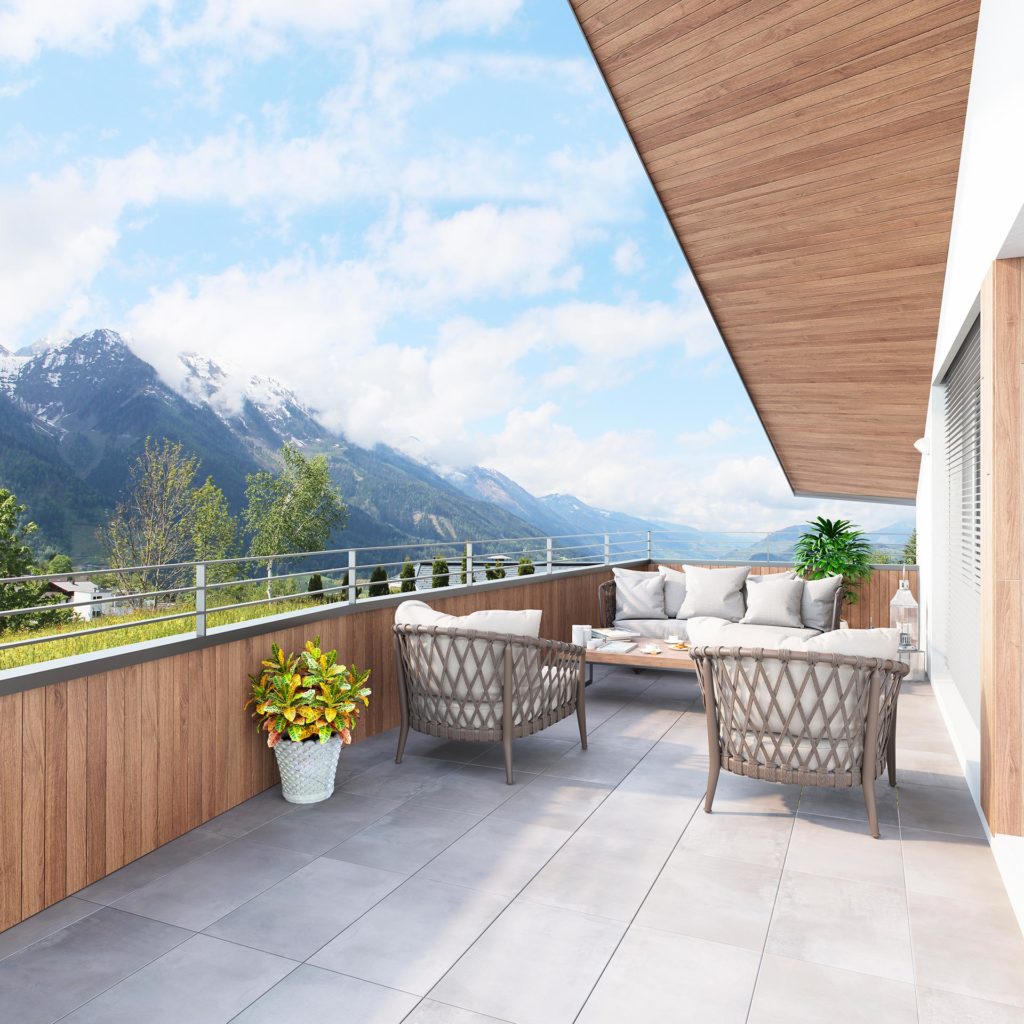 Ihr Ausblick aus den Dachgeschoss-Wohnungen von Blaupause Immobilien in Alpendorf